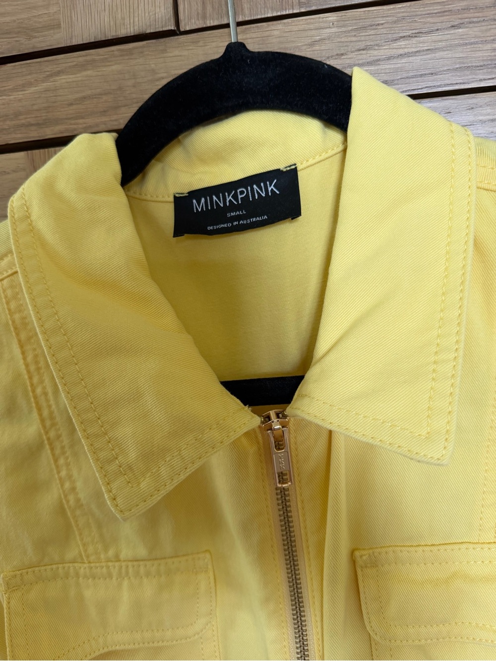 MINKPINK Yellow Zip-Front Utility Romper - Picture 4 of 13